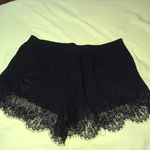 Black lace shorts
